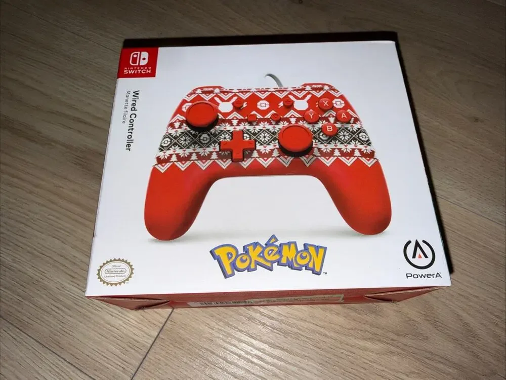 Official Nintendo Switch WIRED Controller [ Holiday Sweater Edition ] NEW